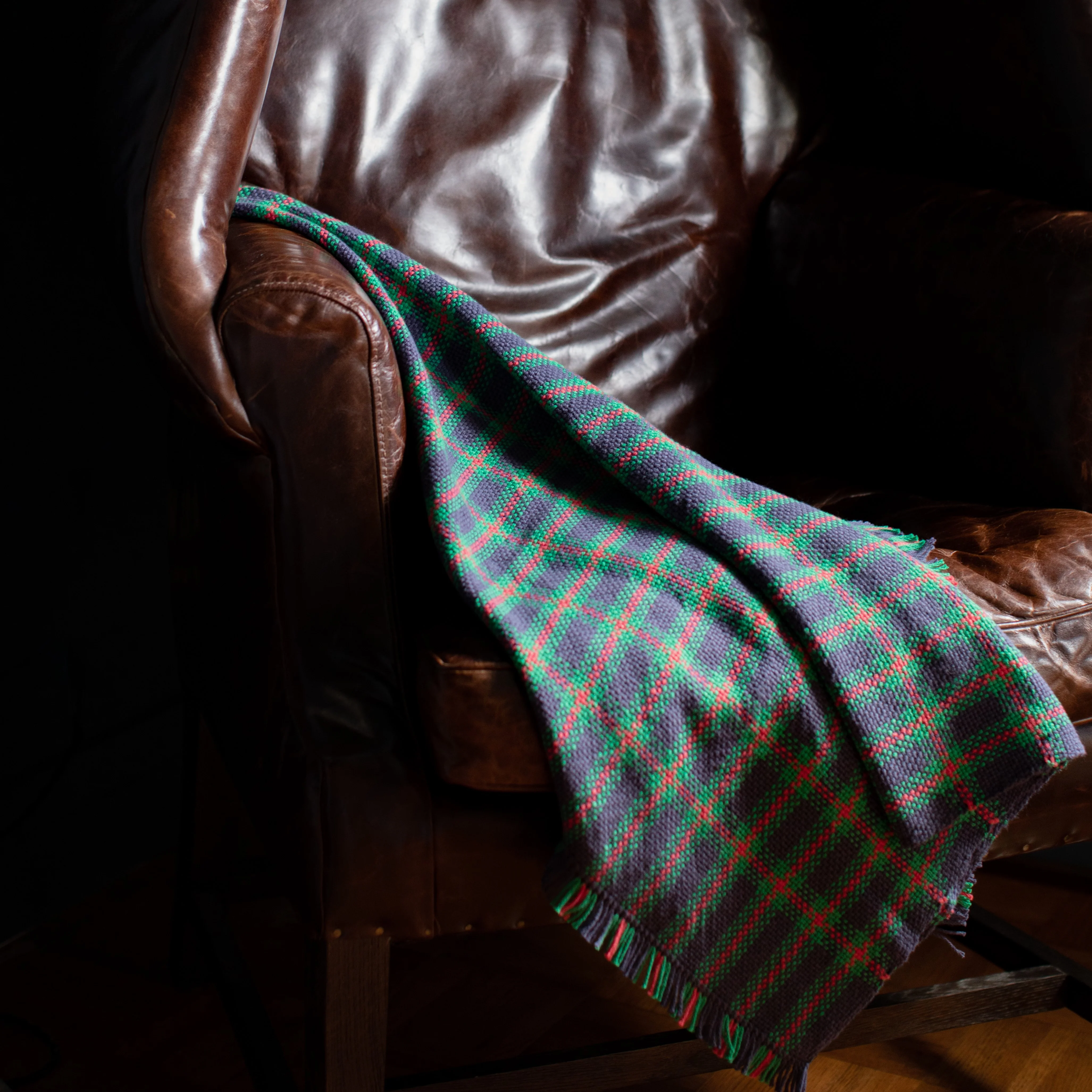 Black Watch Plaid Woven Blanket