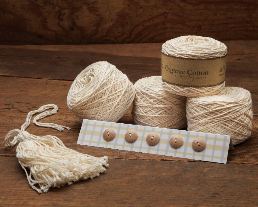 Tassel Organic Cotton Baby Cardigan Kit - Image 3